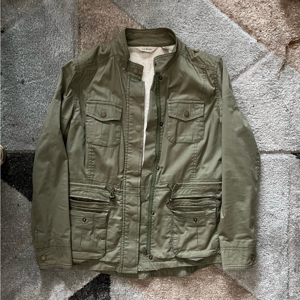 L.L. Bean Plush Lined Army Jacket - image 1